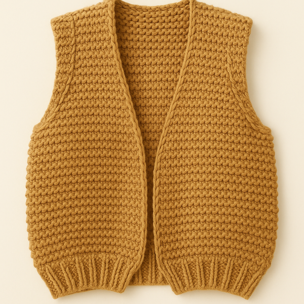 Knitted Gilet Gisele Camel