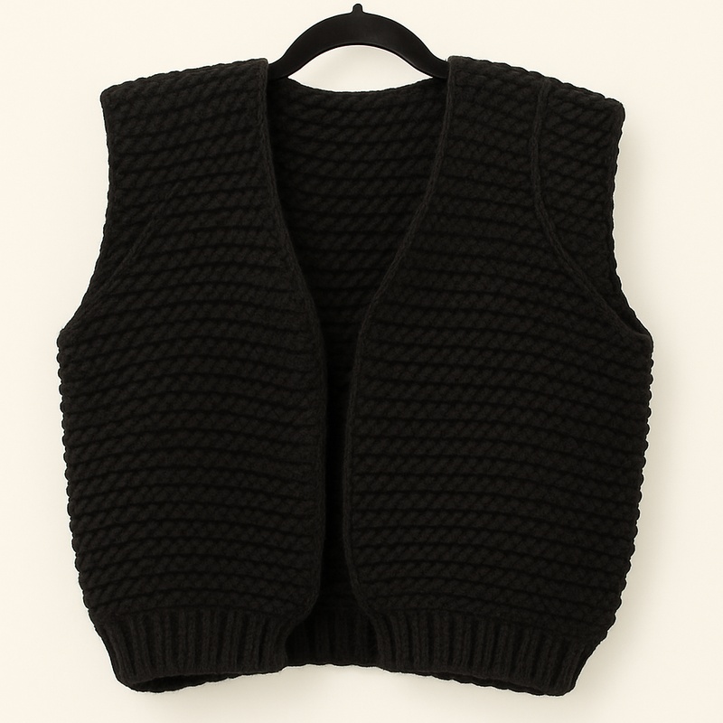 Knitted Gilet Gisele Black
