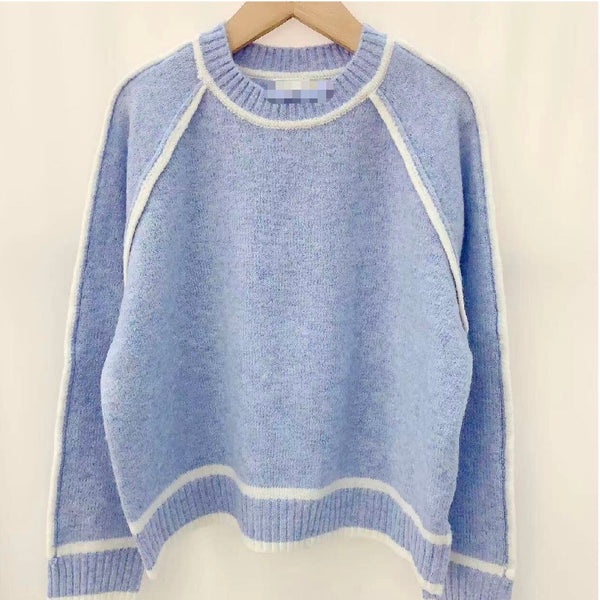 Turtleneck Knit Lining LightBlue