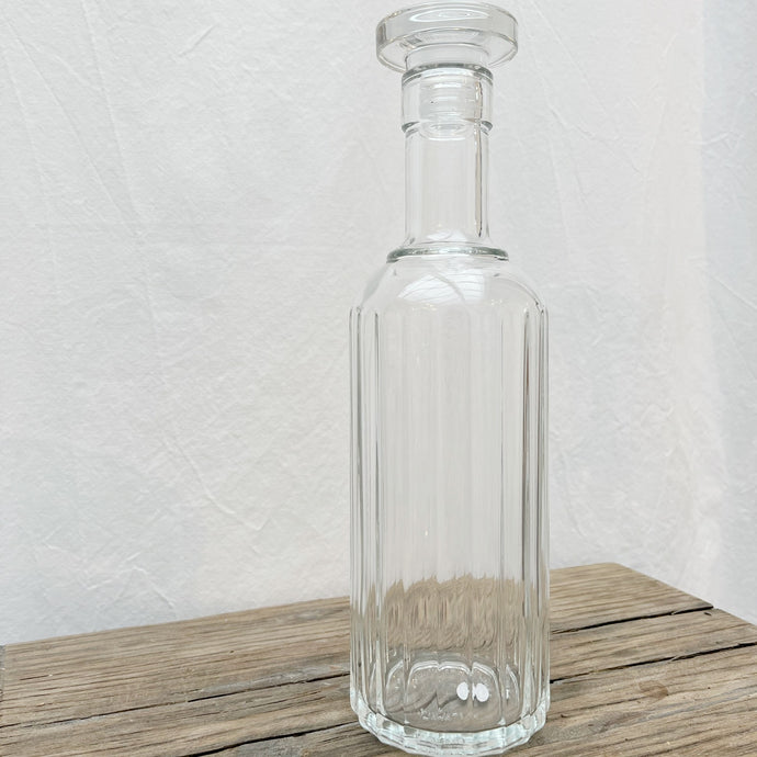 Ribbed Glass Carafe