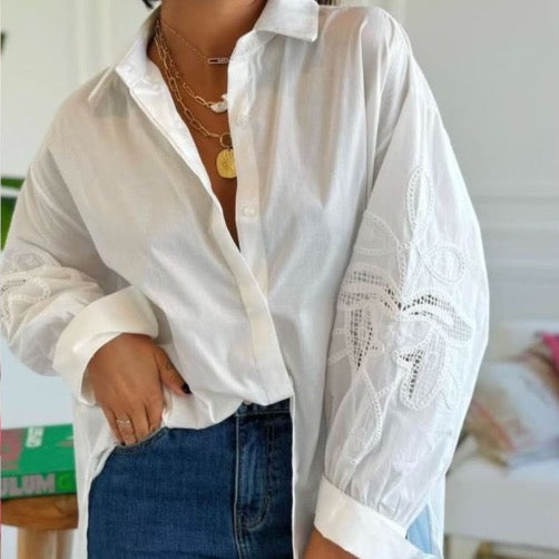 Oversized Broderie Blouse Bonnie