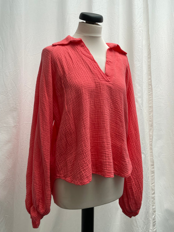 V-Neck Blouse Bella Coral