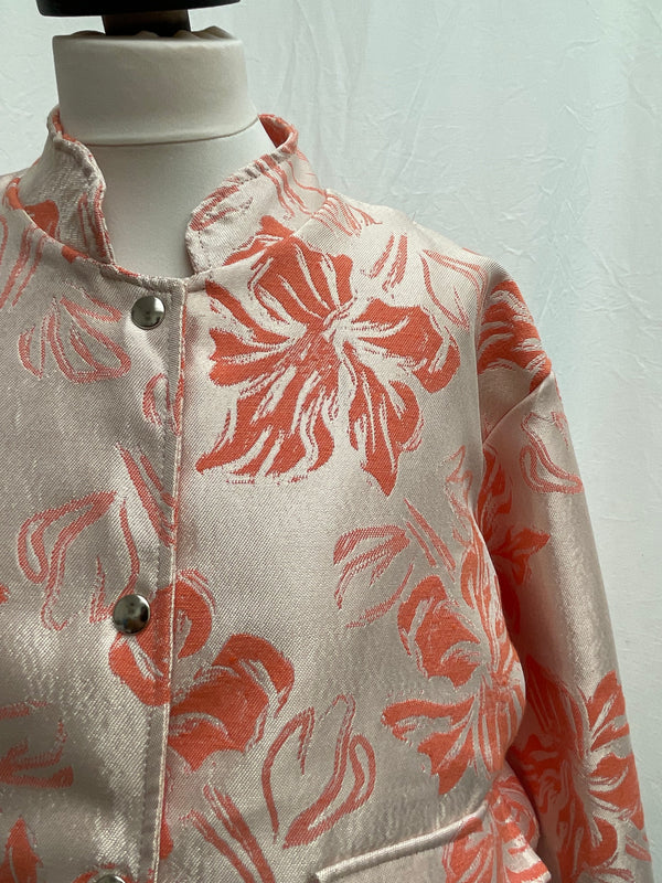 Jacket flowers orange