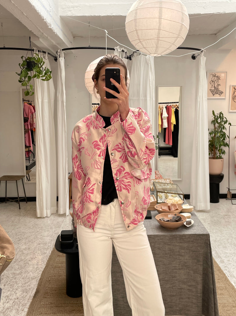 Jacket Flowers Pink