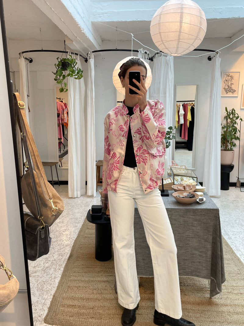 Jacket Flowers Pink