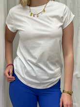 Load image into Gallery viewer, Organic t-shirt with rolled sleeves Faded Black
