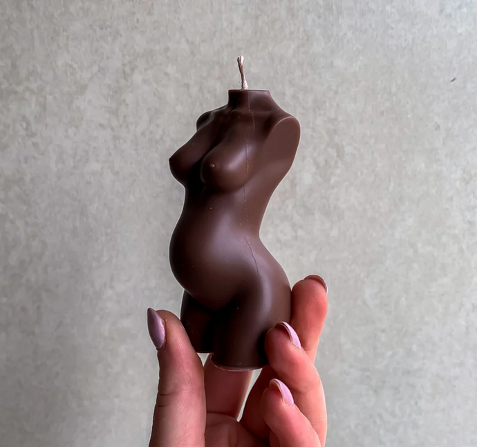 Pregnant Body Candle - Cacao