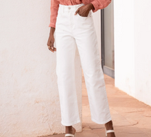 Load image into Gallery viewer, Jeans 7/8 Solange White
