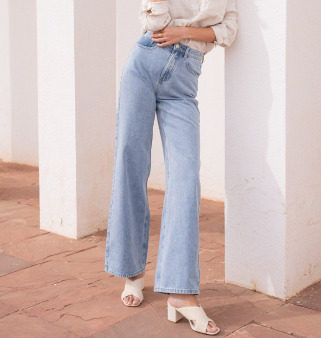 Wide-Leg Jeans Celestin Blue