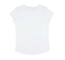 Load image into Gallery viewer, Organic t-shirt with rolled sleeves White
