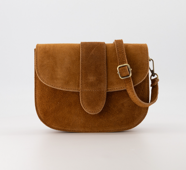 Crossbodybag Moon COGNAC Suede