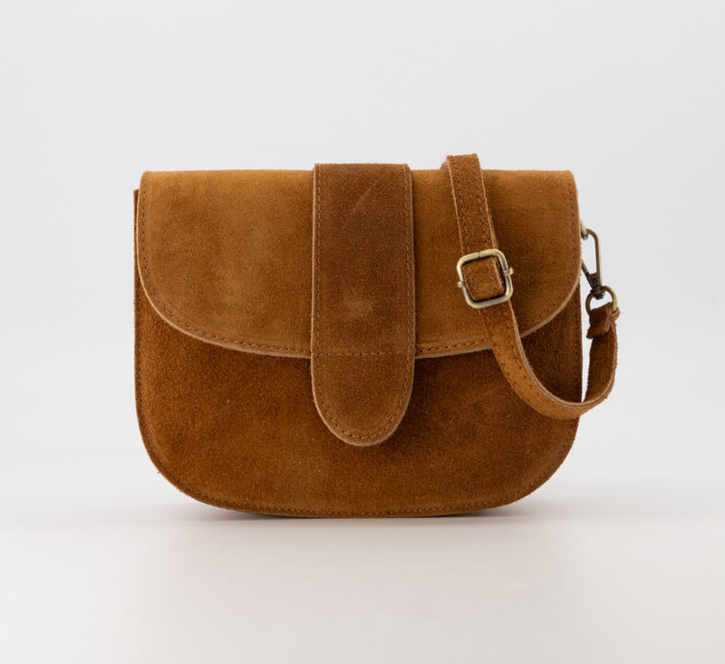 Crossbodybag Moon COGNAC Suede
