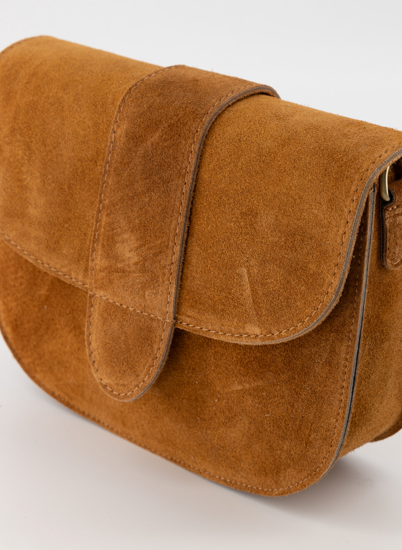 Crossbodybag Moon COGNAC Suede