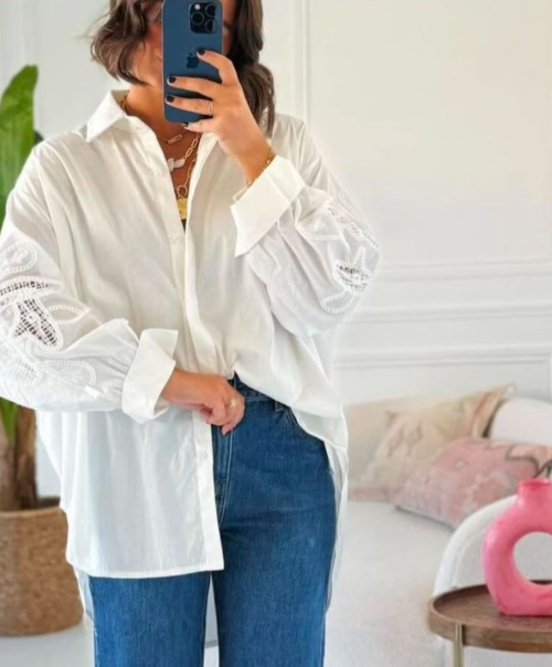 Oversized Broderie Blouse Bonnie