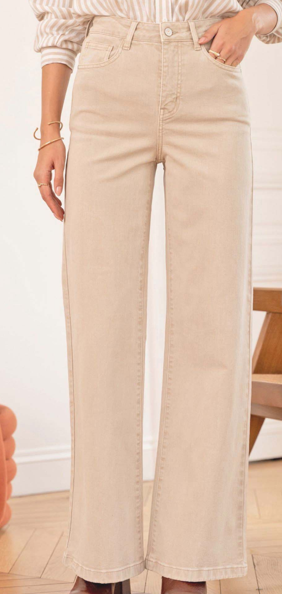Wide Leg Jeans Sophie Sand
