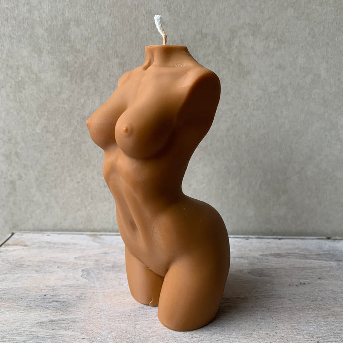 Female Body Candle Big - Toffee