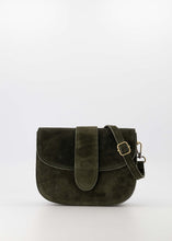 Load image into Gallery viewer, Crossbodybag Moon DarkGreen Suede
