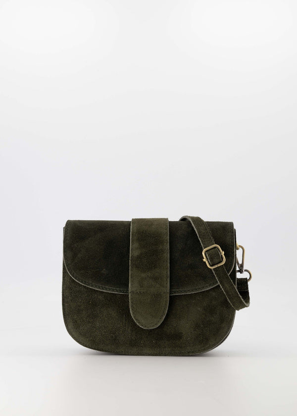 Crossbodybag Moon DarkGreen Suede