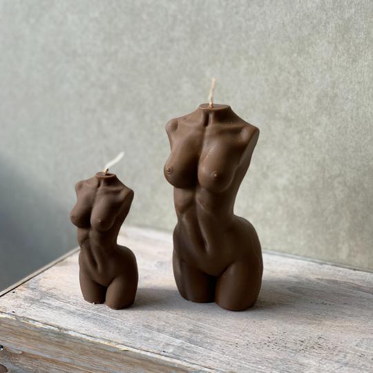 Female Body Candle Big - Cacao