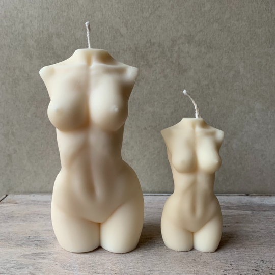 Female Body Candle Big - Ivory